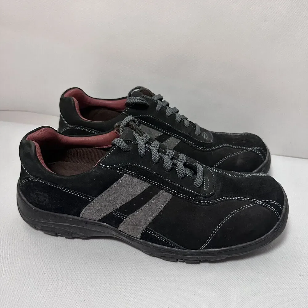 Skechers Oxfords Mens 12 Black Gray Suede Sneaker Casual Comfort Shoes 60435